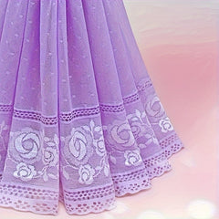 Doll Dress with Lace Detail and Faux Fur Shawl for Dolls Outfits