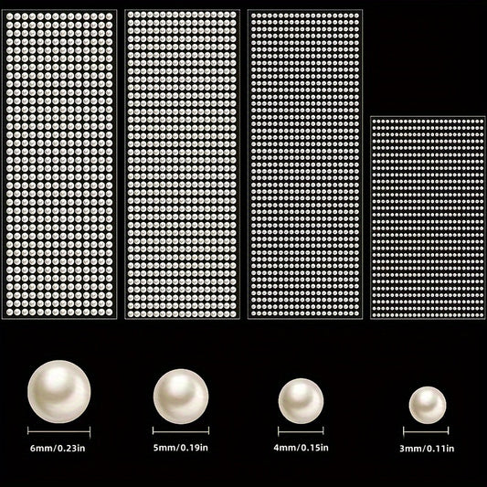 Self Adhesive Pearl Stickers For Beauty And Crafts