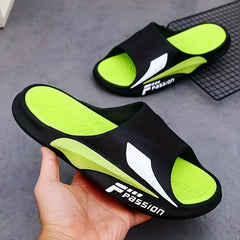 Men's Non Slip Slides Casual Slippers Open Toe for Indoor Outdoor Beach Shower