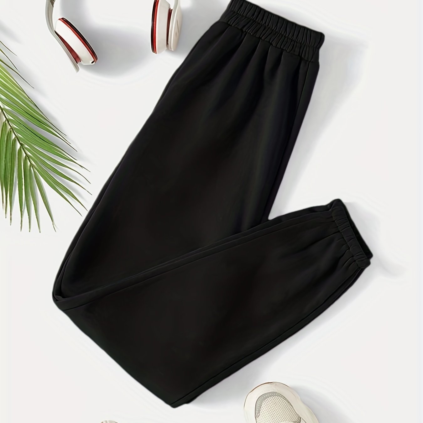 Elastic Waist Jogger Pants Casual Comfy Sporty Pants for Women