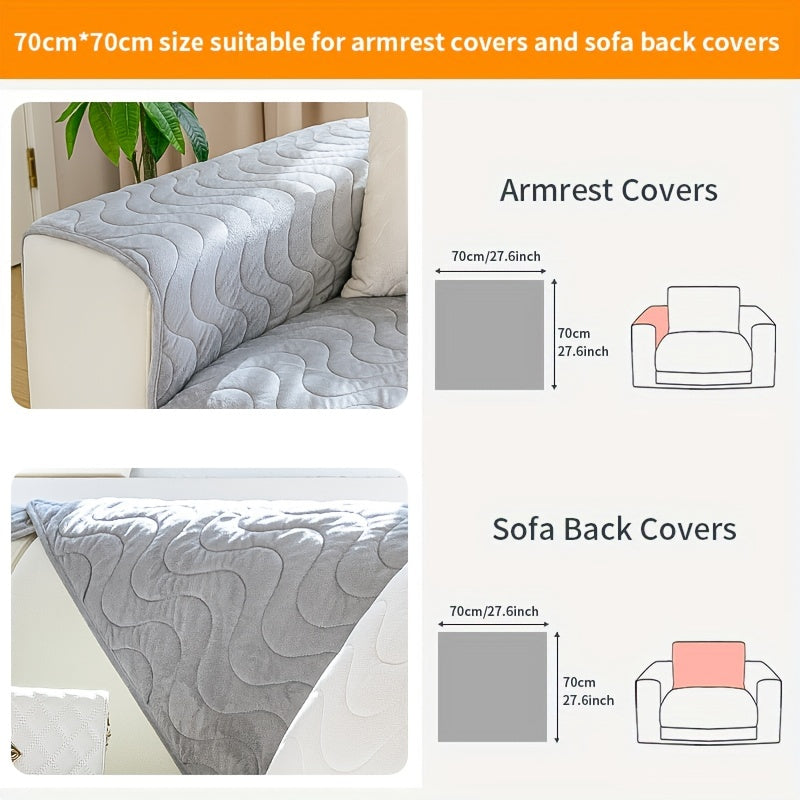 Plush Sofa Slipcover Warm Soft Couch Cover Furniture Protector