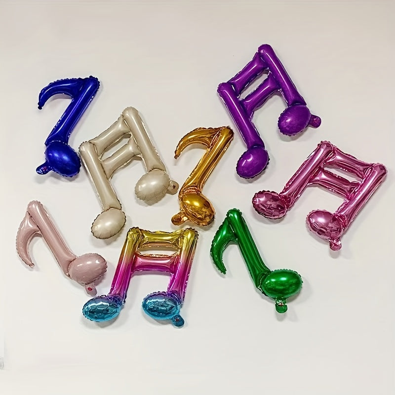 10pcs Music Notes Aluminum Film Balloons Party Decorations