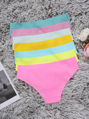 7pcs Seamless Solid Briefs Stretchy Intimates Panties Women's Lingerie