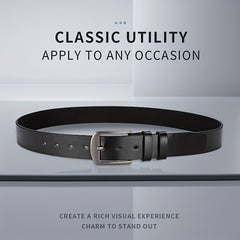 Men's PU Leather Buckle Belt for Suit Pants Jeans