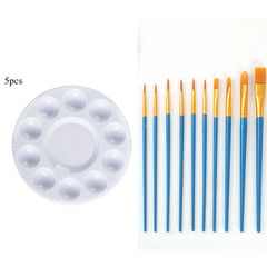 15pcs Watercolor Gouache Acrylic Painting Brush Set Art Nylon DIY Tools