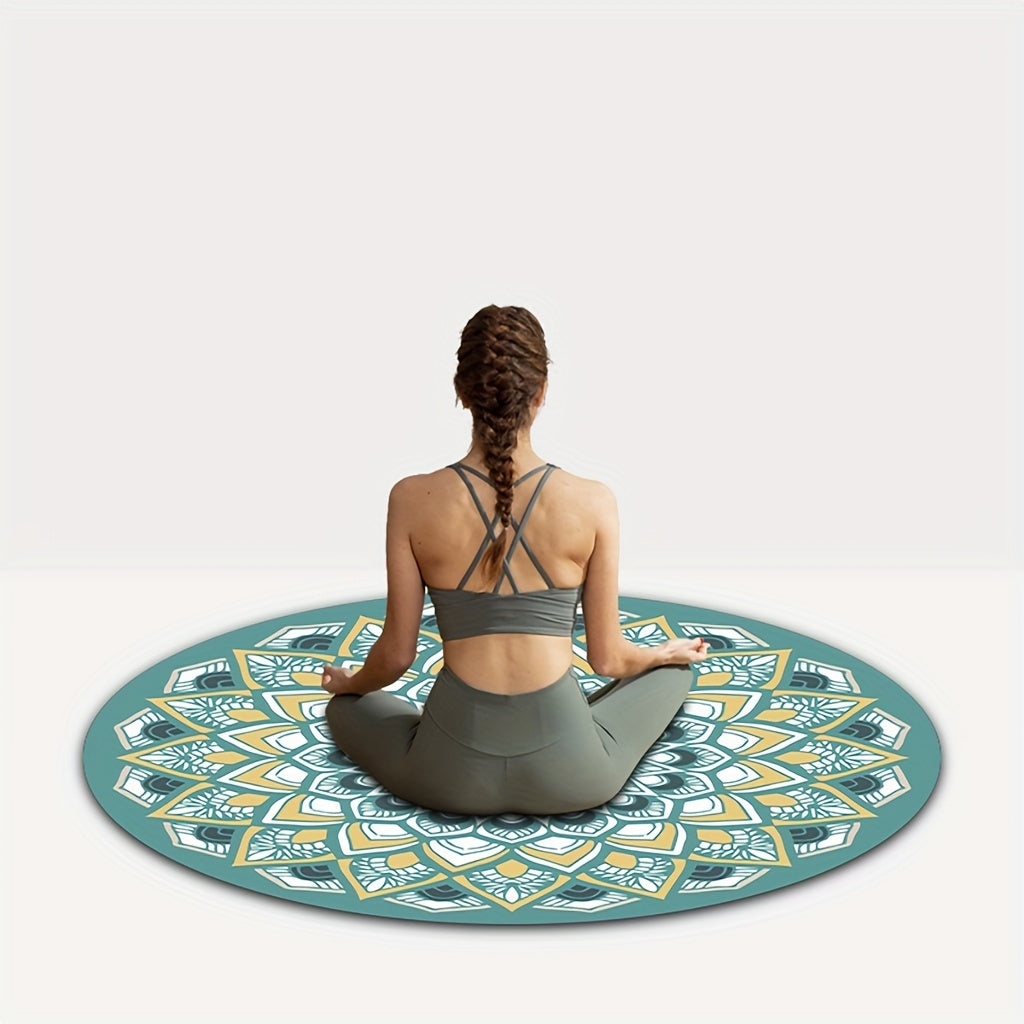 Colorful Round Yoga Mat Non-Slip Indoor/Outdoor Fitness Mat