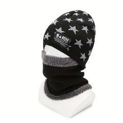 Men's Winter Knit Beanie Hat Coldproof Warm Velvet Ear Protection