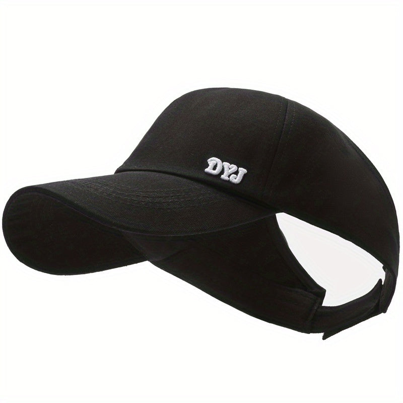 Unisex Adjustable Half empty Baseball Cap With Letter Embroidery