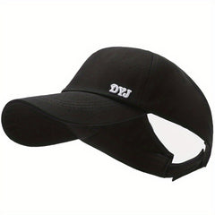 Unisex Adjustable Half empty Baseball Cap With Letter Embroidery