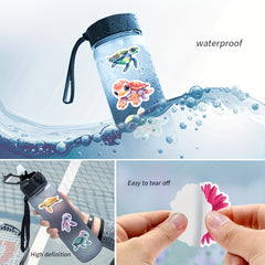 Sea Turtle Stickers 50pcs Colorful Ocean Animals Turtles Summer Sticker Pack