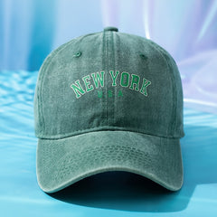 YORK Washed Baseball Cap Distressed Sun Hat