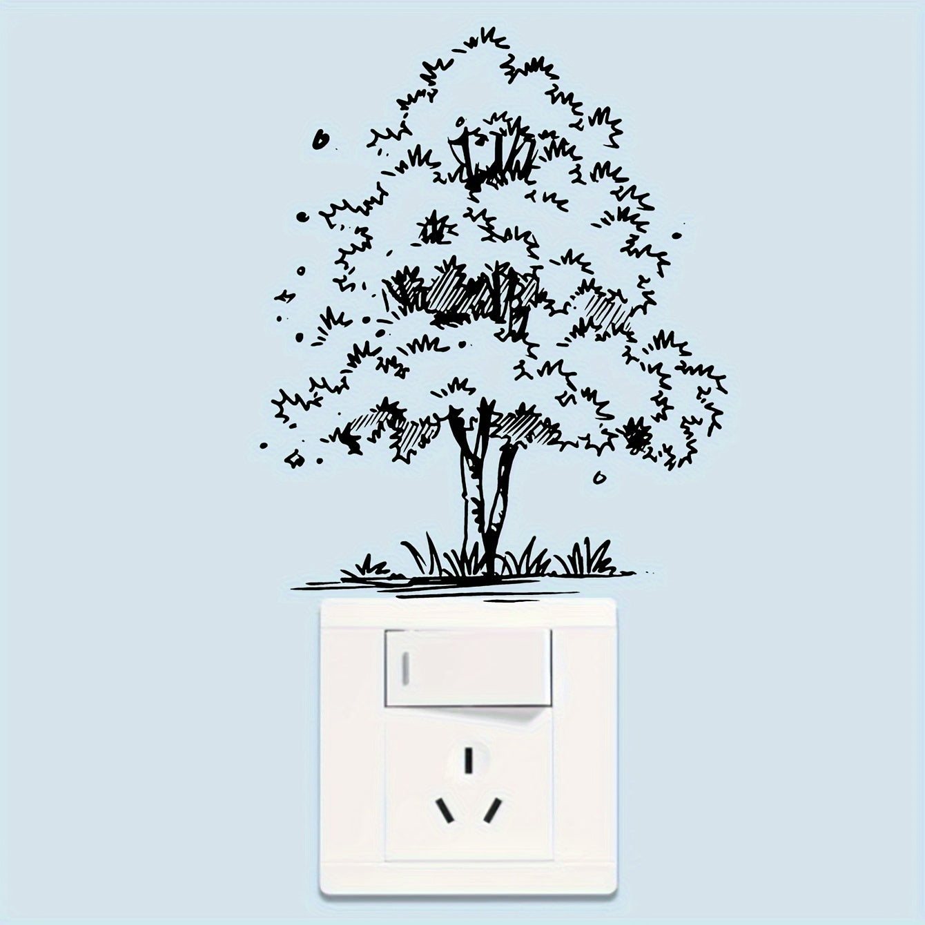Tree Cartoon Decorative Switch Sticker Wall Decal