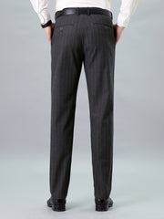Men's Casual Straight Leg Trousers with Pockets