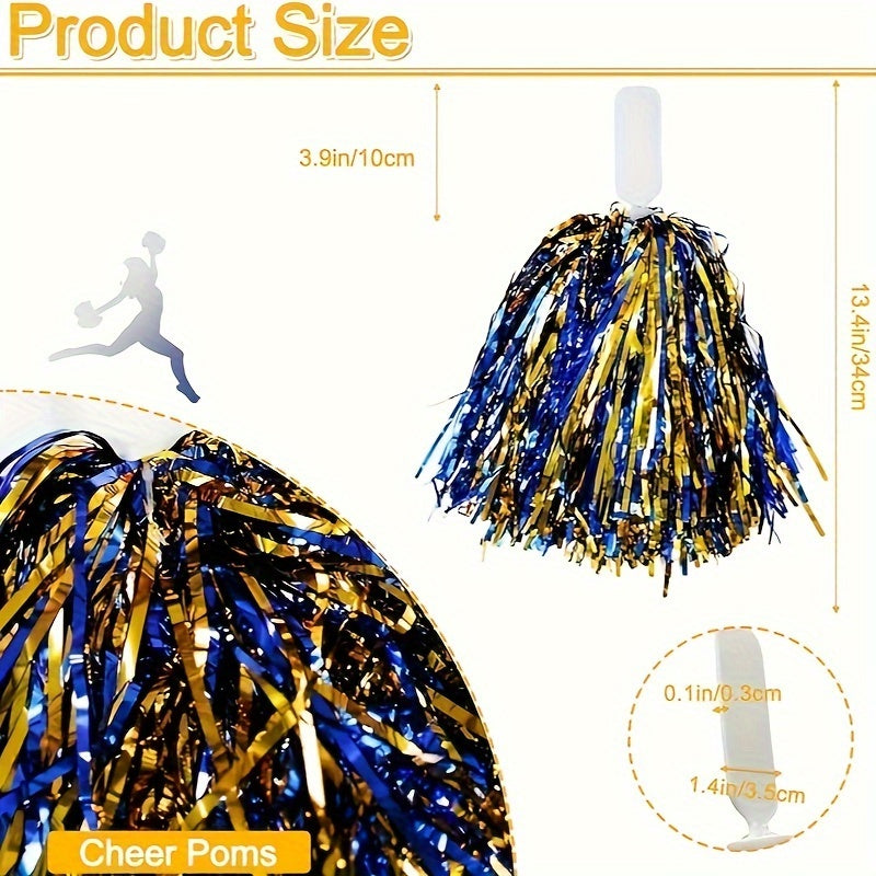 12pcs Cheering Poms Handheld Props Dancing Supplies Lightweight