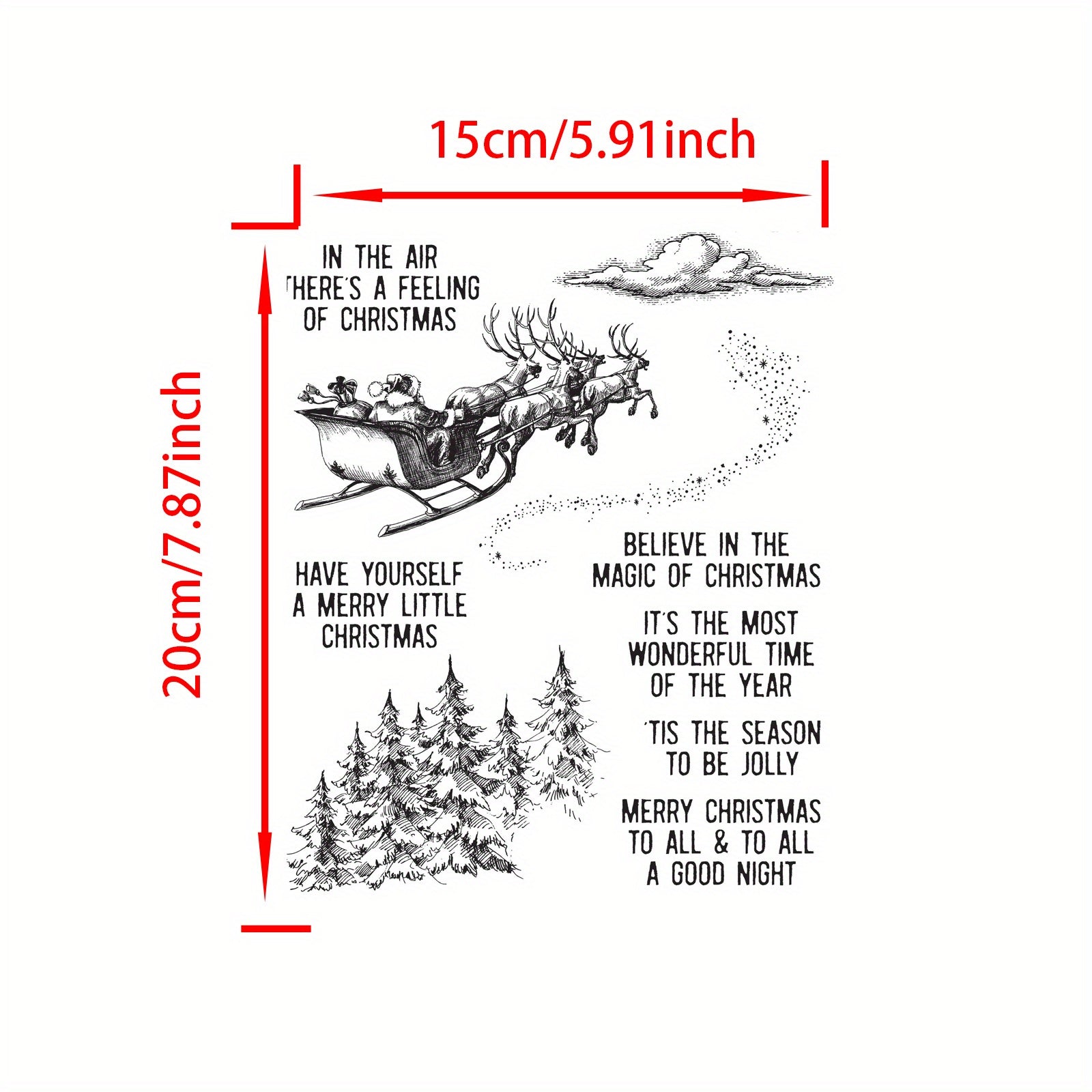 1pc Christmas Reindeer Stamps Scrapbooking Paper Craft Album Card Punch Stamps
