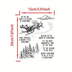 1pc Christmas Reindeer Stamps Scrapbooking Paper Craft Album Card Punch Stamps