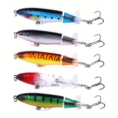 10pcs Hard Bait Propeller Fishing Lures Kit for Saltwater/Freshwater Fishing