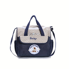 Functional Large Capacity Mommy Tote Bag Lightweight Polyester Diaper Bag