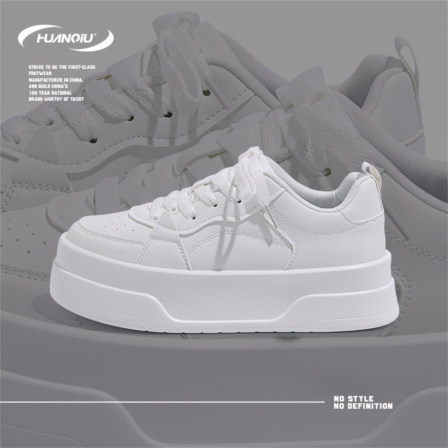 HUANQIU Lace-up Low Breathable Board Shoes Casual Sneakers Women's Footwear