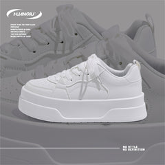HUANQIU Lace-up Low Breathable Board Shoes Casual Sneakers Women's Footwear