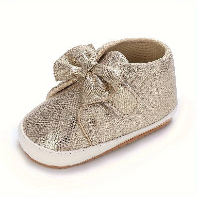 Bowknot Sneakers For Baby Girls Comfortable Non slip Walking Shoes