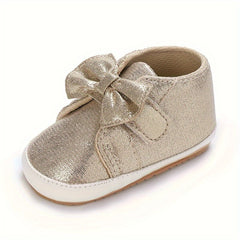 Bowknot Sneakers For Baby Girls Comfortable Non slip Walking Shoes