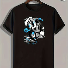 Skateboarding Pattern Print Men's Sports T shirt Graphic Tee