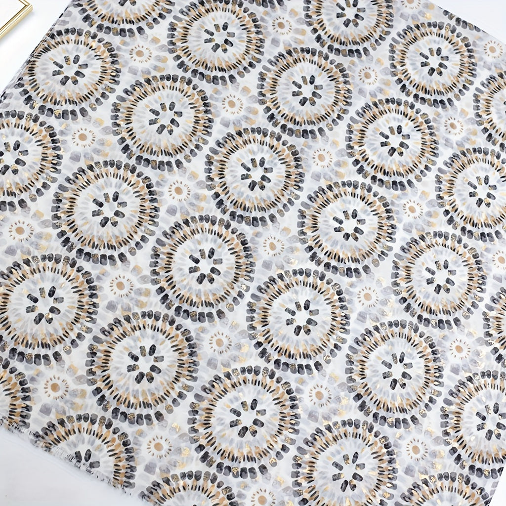 Boho Frayed Edge Scarf Hot Stamping Print Shawl