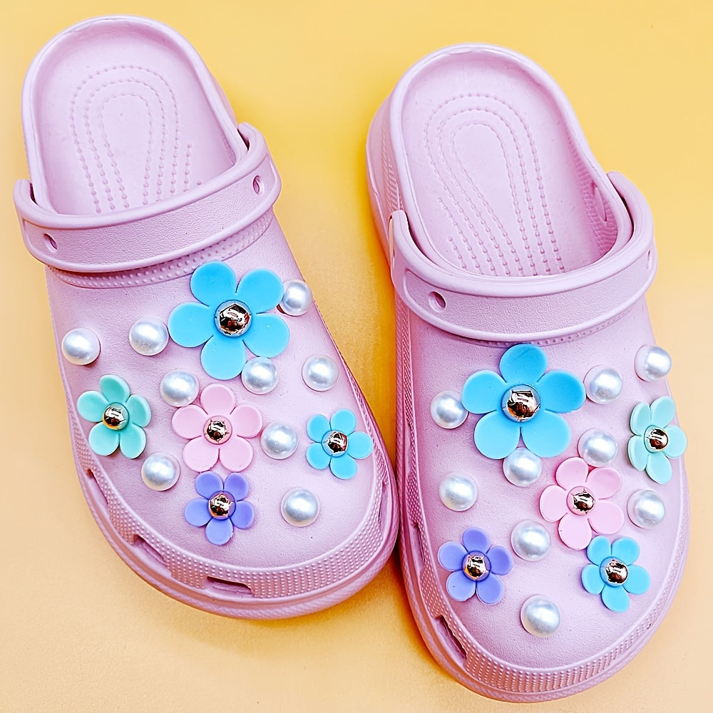 Flower & Pearl Shoe Decoration Set