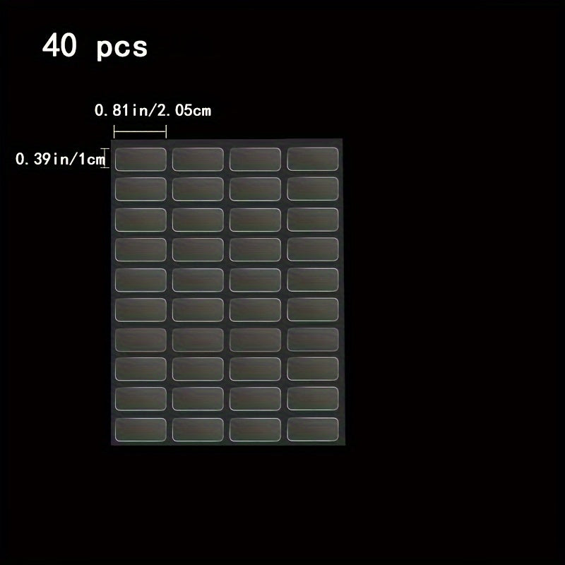 40pcs Double sided Adhesive Blind Box Foot Stickers Non-marking Strong Stickers