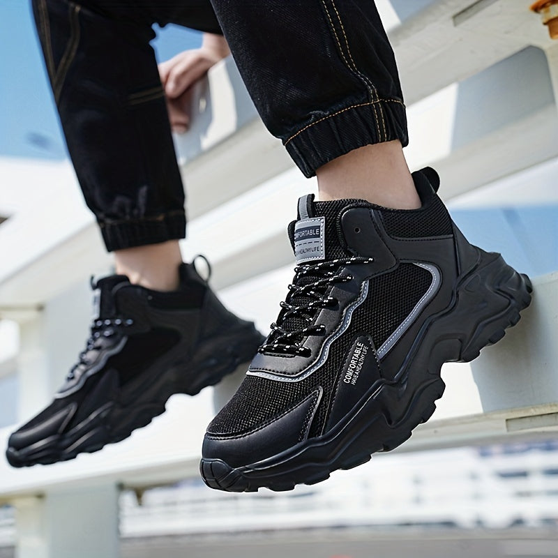 Men's Mesh Breathable Lace-up Lightweight Shoes Outdoor Comfy Shoes
