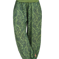 Boho Paisley Floral Print Harem Pants Elastic Waist Spring Summer