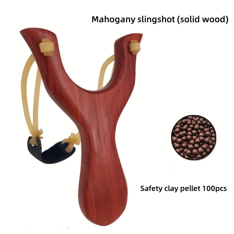 Solid Wood Slingshot for Outdoor Sports Camping Shooting