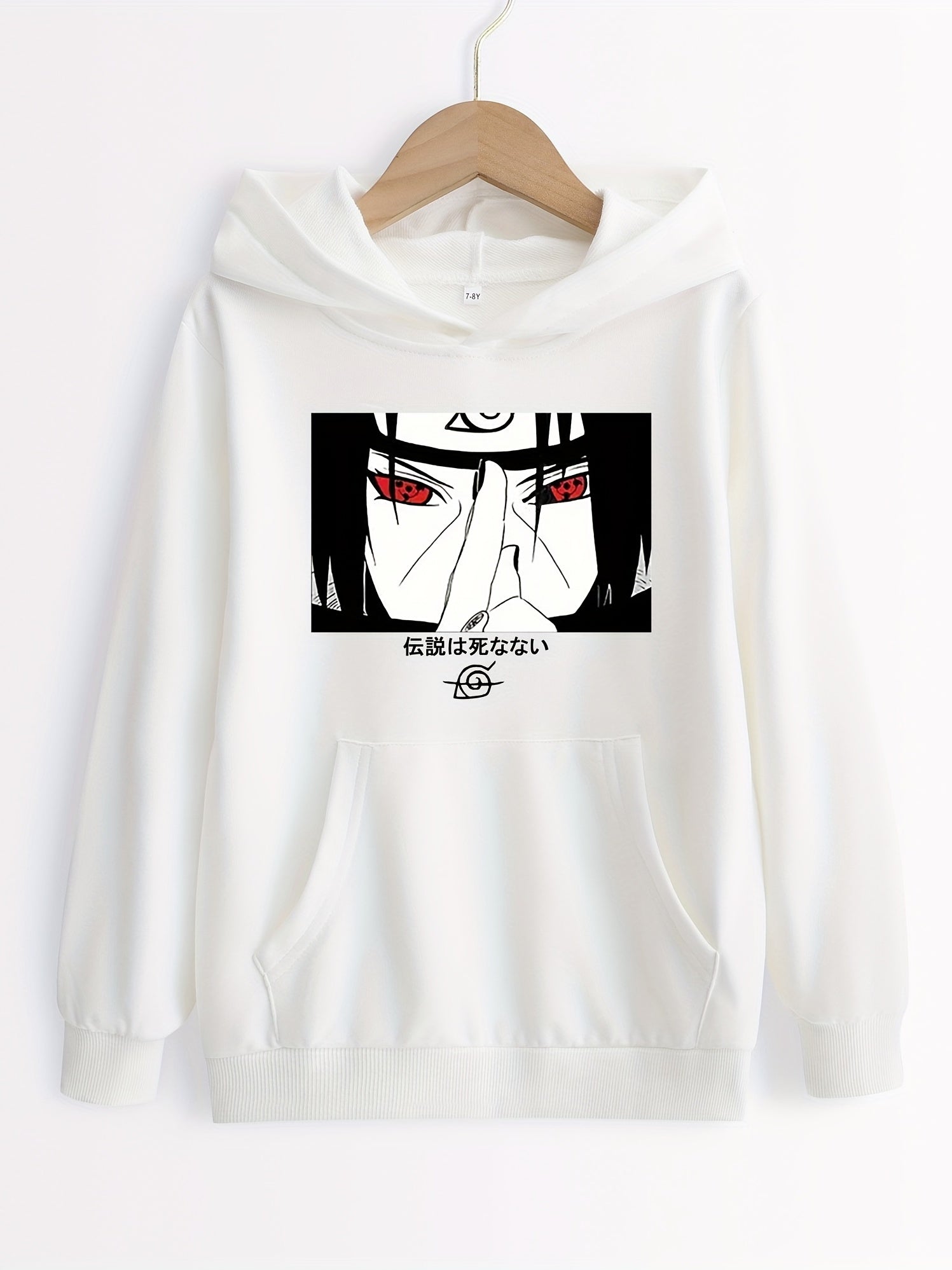Selfie Bear Print Boys Casual Pullover Hooded Sweatshirt