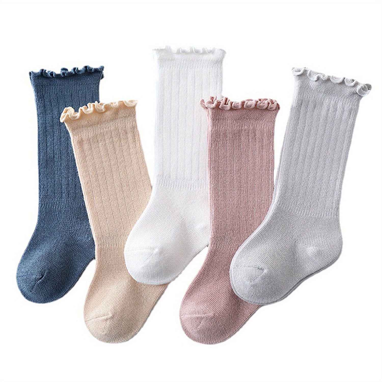 Baby Girls Knee Socks For Newborn Infants Pure Cotton Uniform Stockings