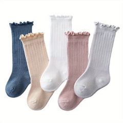 Baby Girls Knee Socks For Newborn Infants Pure Cotton Uniform Stockings
