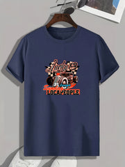 Car Pattern Print Men's Sports T-shirt - Summer Outdoor Clothing