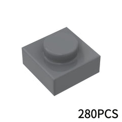 280pcs MOC 3024 Brick 1x1 Building Blocks DIY Garden Construction Square Red