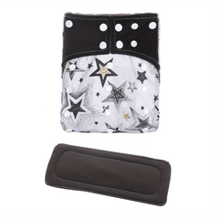 1pc Reusable Adjustable Washable Diaper + Bamboo Charcoal Insert