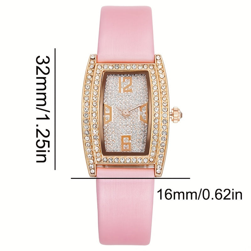 Pink Zinc Alloy Quartz Watch