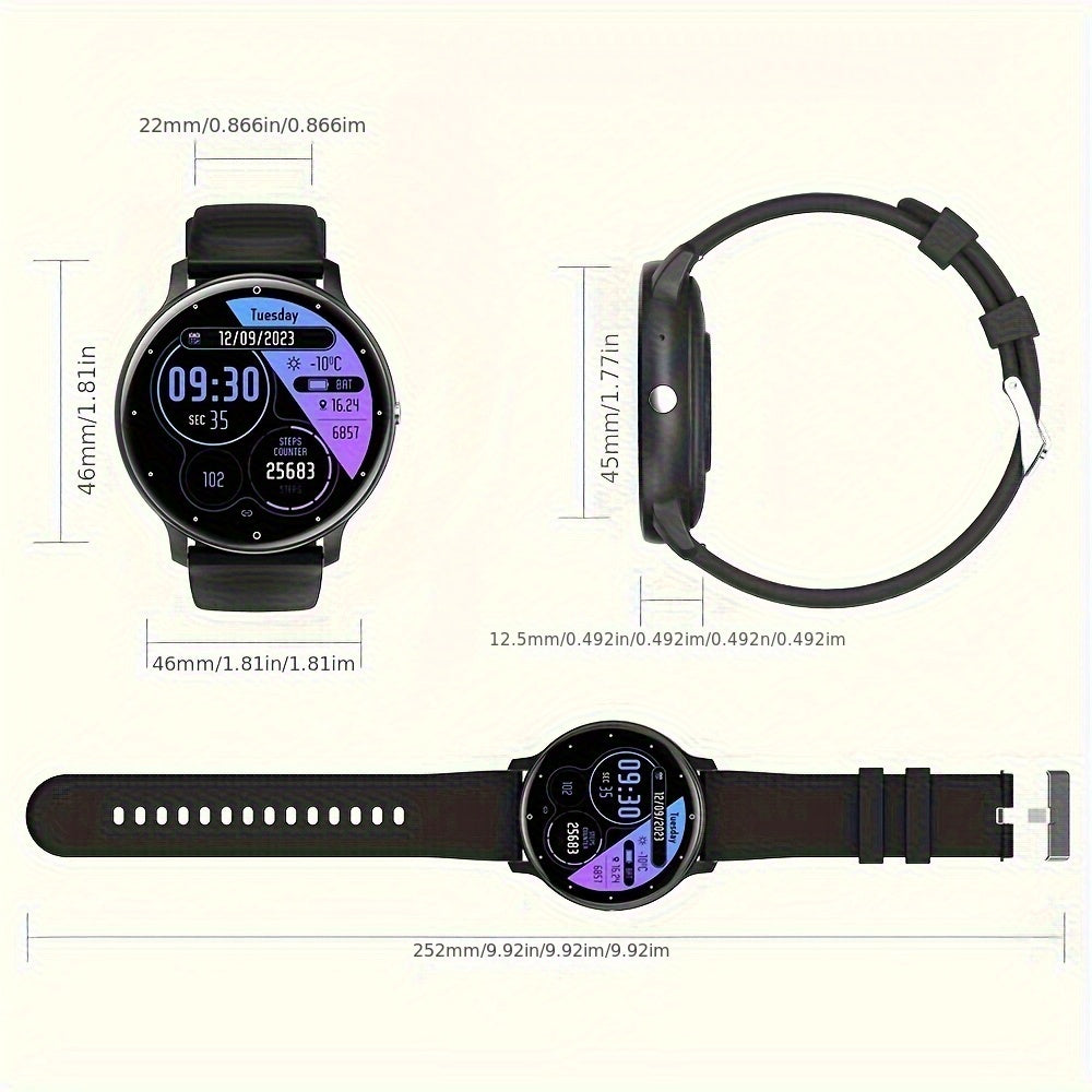 1.28' Smart Watch, Weather Forecast, Voice Assistant, Phone Compatibility