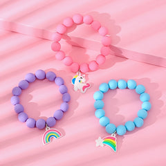 3pcs Unicorn Rainbow Bracelet Set Kids Accessories