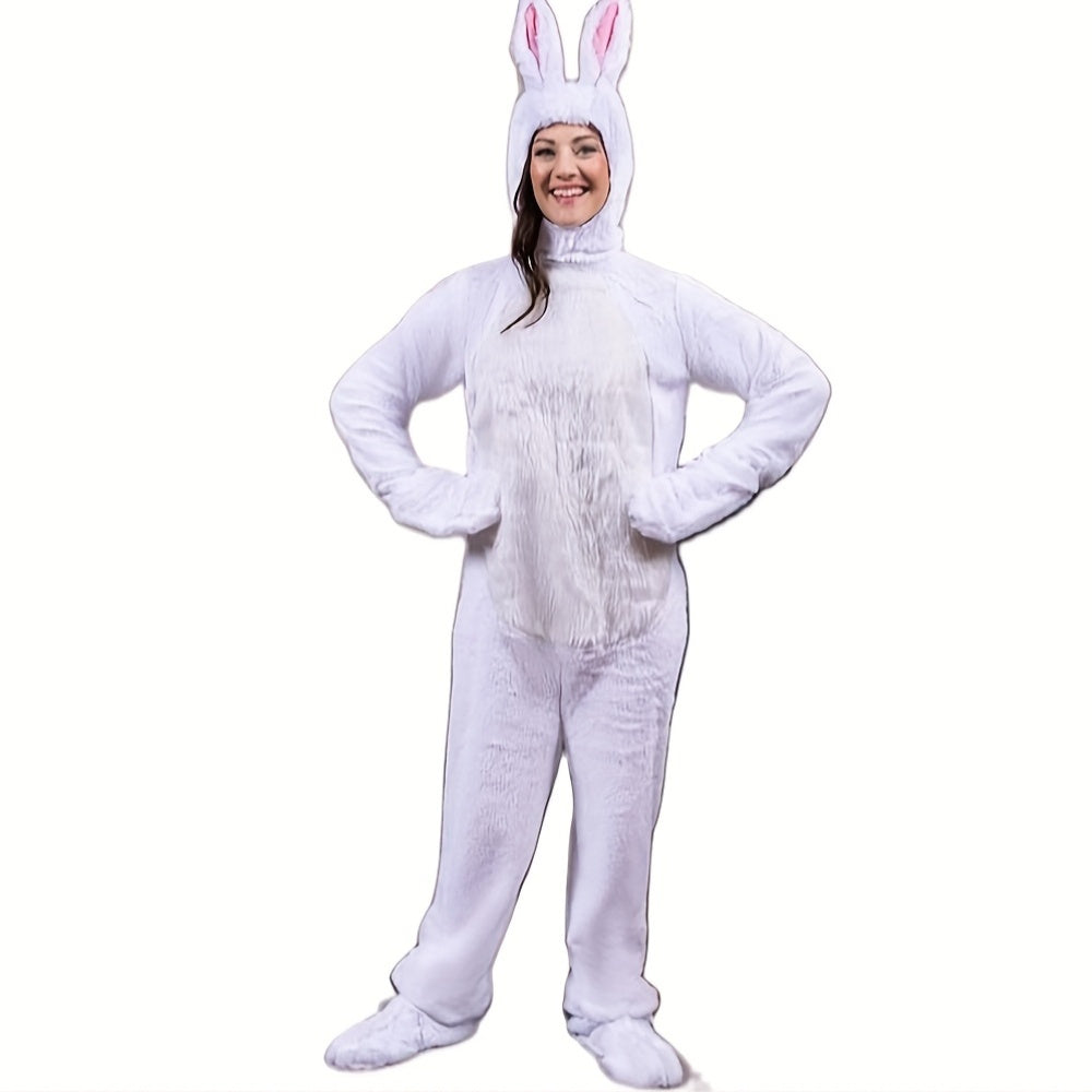 Easter Bunny Costume Soft Rabbit Pink Ears & Fluffy Tail