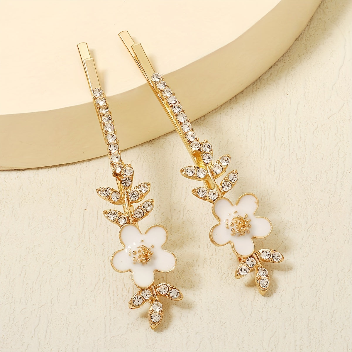 Rhinestone Flower Bobby Pin Head Jewelry Hair Accessories Small Gift
