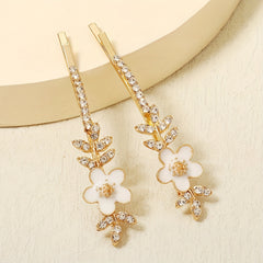 Rhinestone Flower Bobby Pin Head Jewelry Hair Accessories Small Gift