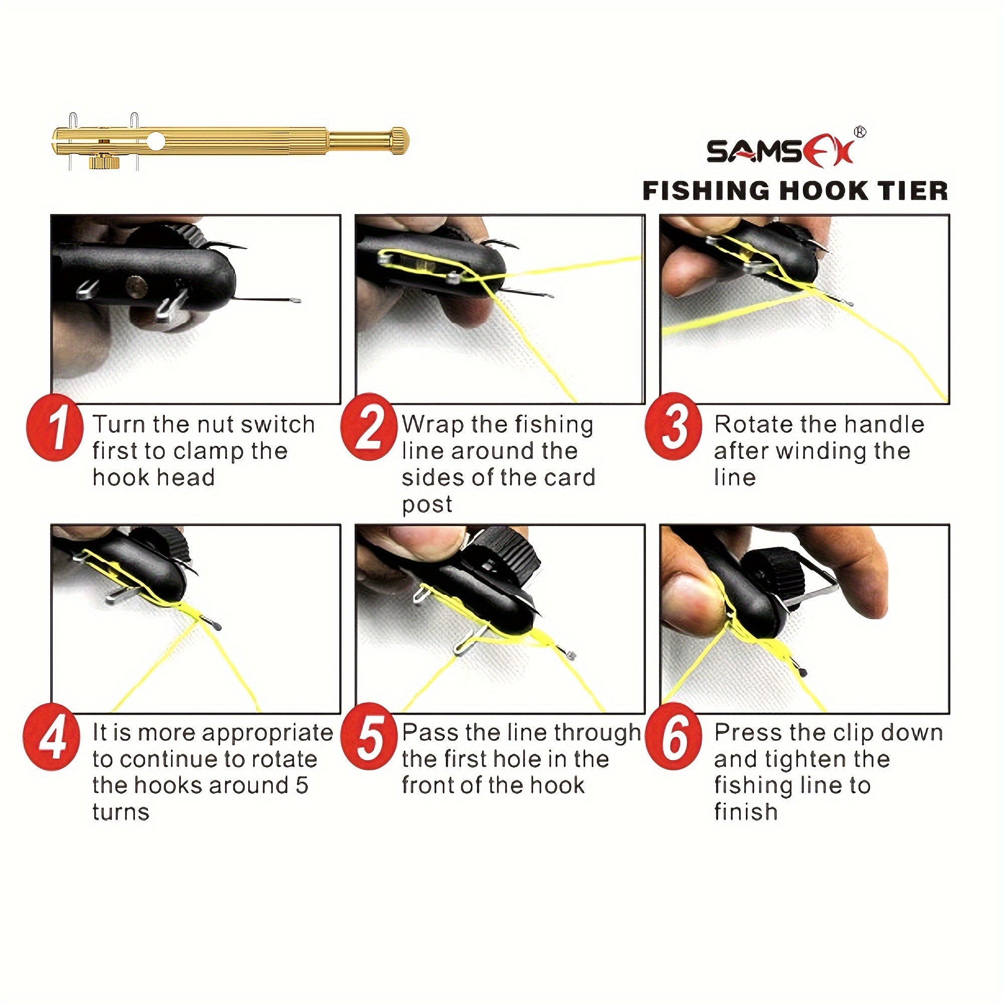 SAMSFX Fishing Hook Tier Stainless Steel Loop Tyer