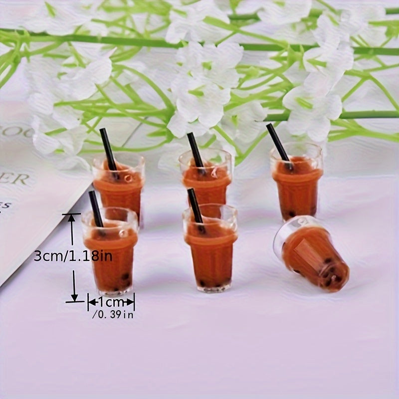 Milk Coffee Drink Resin Charms Pendant for Jewelry Making