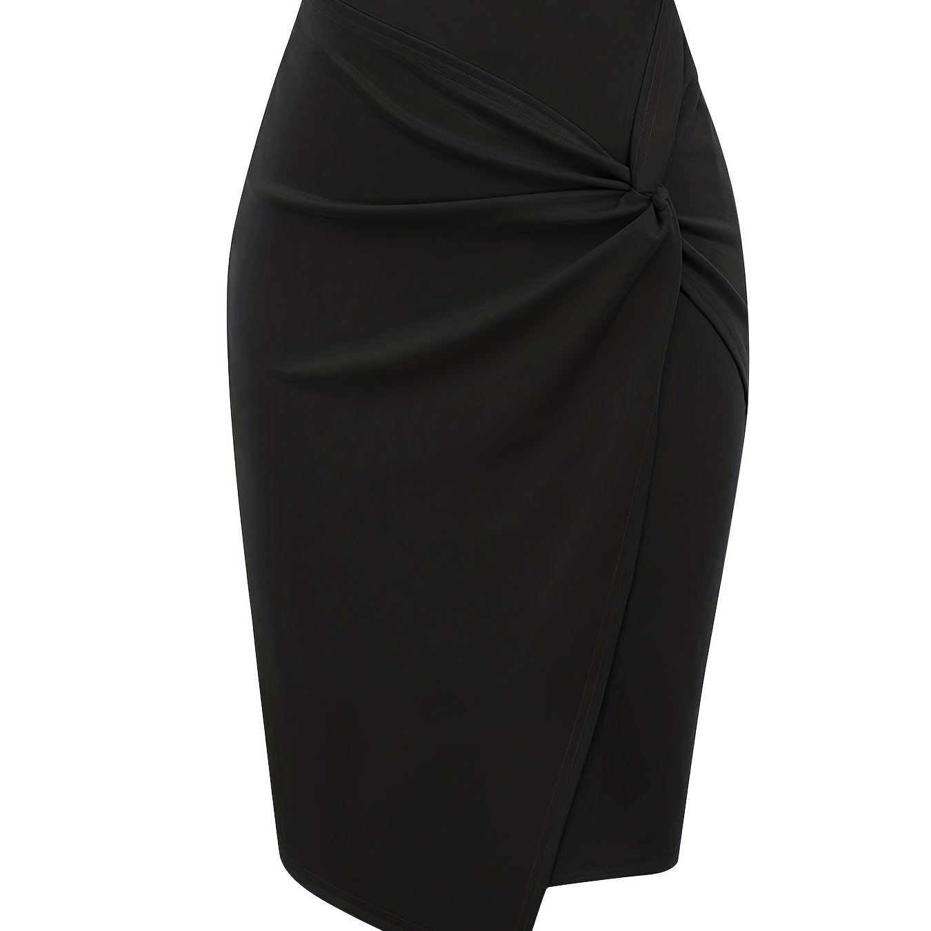 High Waist Pencil Skirt Stretchy Work Business Solid