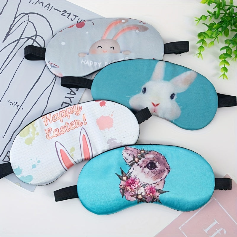 Cartoon Animal Polyester Blackout Eye Mask Soft Cooling Sleep Blindfold