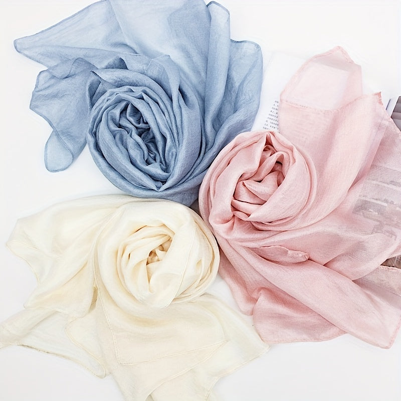 Womens XL Bright Silky Scarf Soft Shawl for Bridal Evening Party